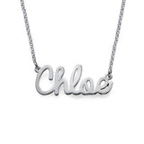 925 Sterling Silver Personalized Cursive Name Necklace Adjustable 16”-20”