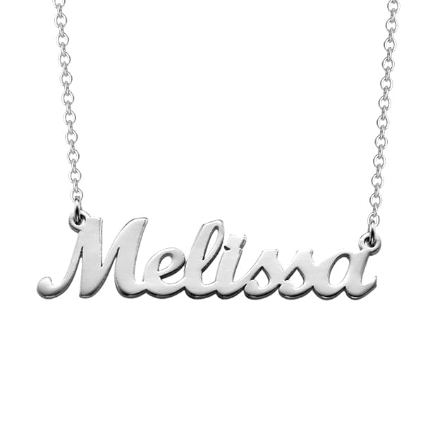 Melissa - 925 Sterling Silver Personalized Name Necklace Adjustable 16”-20”
