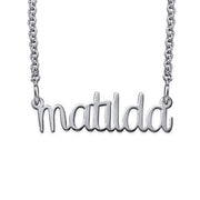 Matuda - Copper/925 Sterling Silver Personalized Lower Case Design Name Necklace Adjustable 16”-20”