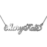 925 Sterling Silver Personalized Two Capital Letters Name Necklaces Adjustable Chain 16”-20”