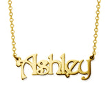 14K Gold Personalized Name Necklaces Adjustable Chain 16”-20”