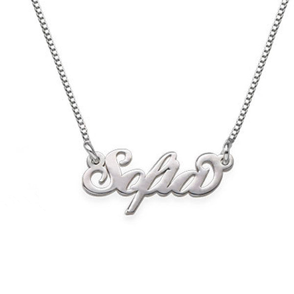 925 Sterling Silver Personalized Name Necklace Adjustable 16”-20”