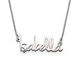 "Isabella"-Copper/925 Sterling Silver Personalized Tiny Name Necklaces Adjustable Chain 18”-20”