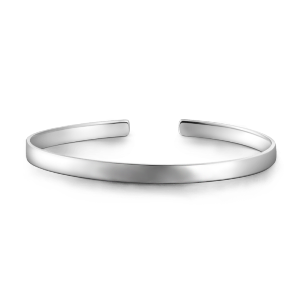 925 Sterling Silver Personalized Engravable Bangle-Medium