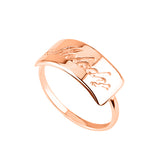 Copper/925 Sterling Silver Personalized Engraved Bar Name Ring