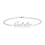 925 Sterling Silver Personalized Dainty Name Bracelet Length Adjustable 6”-7.5”