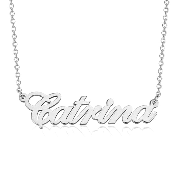 Catrina - 925 Sterling Silver Personalized Classic Name Necklace Adjustable Chain 16”-20"