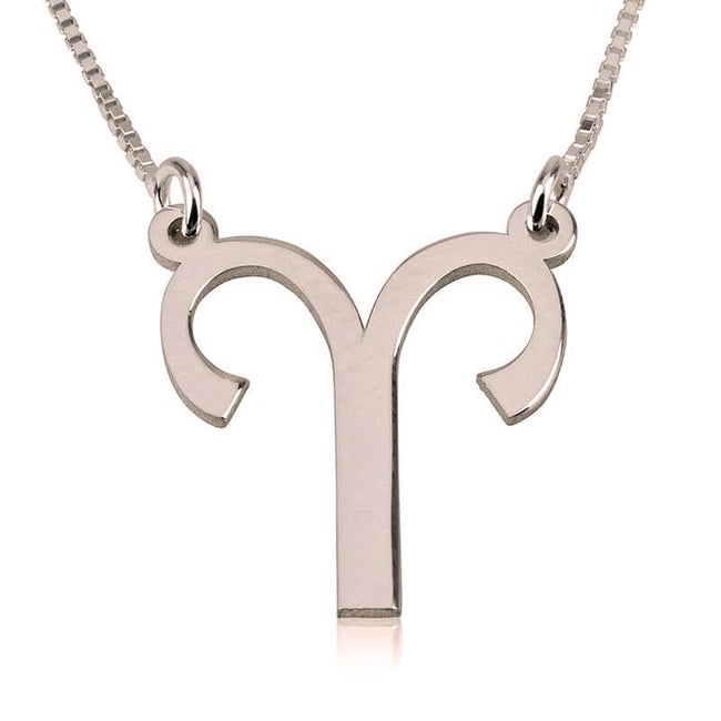 Aries Zodiac 925 Sterling Silver Personalized Engraved Necklace Adjustable 16”-20”