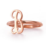 Copper/925 Sterling Silver Personalized Initial Ring