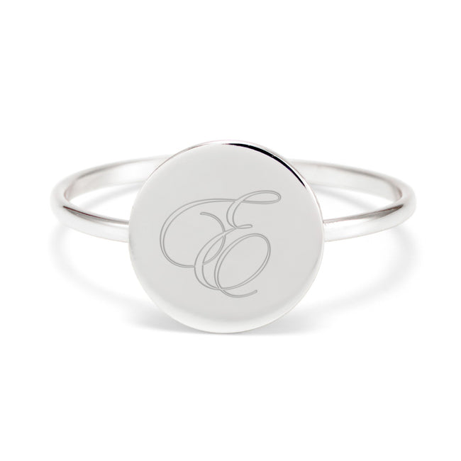 10K/14K Gold Personalized Engravable Initial Round Ring