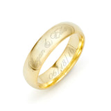 10K/14K Gold Personalized Couple's Message Ring