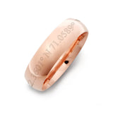 Copper/925 Sterling Silver Personalized Coordinate Band Ring