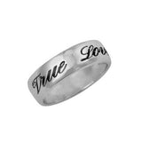 Copper/925 Sterling Silver Personalized Classic English Purity Band Ring