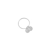 925 Sterling Silver Personalized Double Disc Initial Ring