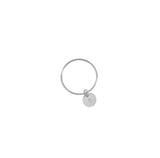 925 Sterling Silver Personalized Mini Disc Initial Ring