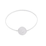 925 Sterling Silver Personalized Large Disc on Bangle