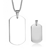 925 Sterling Silver Personalized Engraved Photo Dog Tag Necklace Adjustable 16"-20"