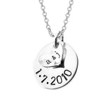 925 Sterling Silver Personalized A Date to Remember Charm Necklace Adjustable 16”-20”