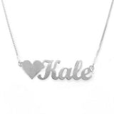 925 Sterling Silver Personalized Love Kale Necklace Adjustable 16”-20”