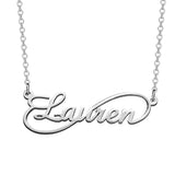 925 Sterling Silver Personalized Infinity Name Necklace Adjustable 16”-20”