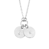 925 Sterling Silver Personalized Double Mini Initial Necklace Adjustable 16”-20”