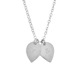 925 Sterling Silver Personalized Double Lotus Petal Charm Necklace Adjustable 16”-20”