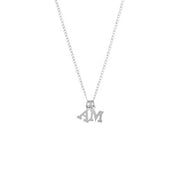 925 Sterling Silver Personalized Alphabet City Necklace - Two Letters Adjustable 18”-20”