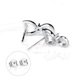 925 Sterling Silver Lovely Cat Style Studs