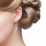 925 Sterling Silver Unique Design Dangle Drop Jewels Earrings For Women Friends