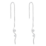 925 Sterling Silver Unique Design Dangle Drop Jewels Earrings For Women Friends