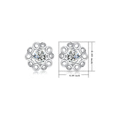 925 Sterling Silver Infinity Cubic Zircon Charm Studs For Women Girls