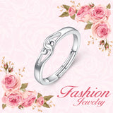 925 Sterling Silver Noble Elegant Infinity Ring