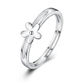 925 Sterling Silver Flower Hollow Nobel Ring