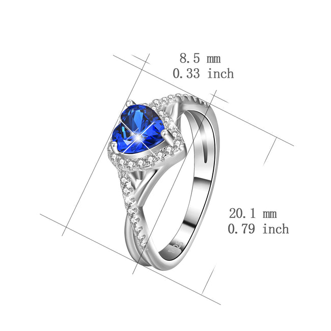925 Sterling Silver Cubic Zirconia Infinity Love Ring