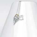 925 Sterling Silver Irregular Shape Pendant with Chain for Women Jewelry Necklace