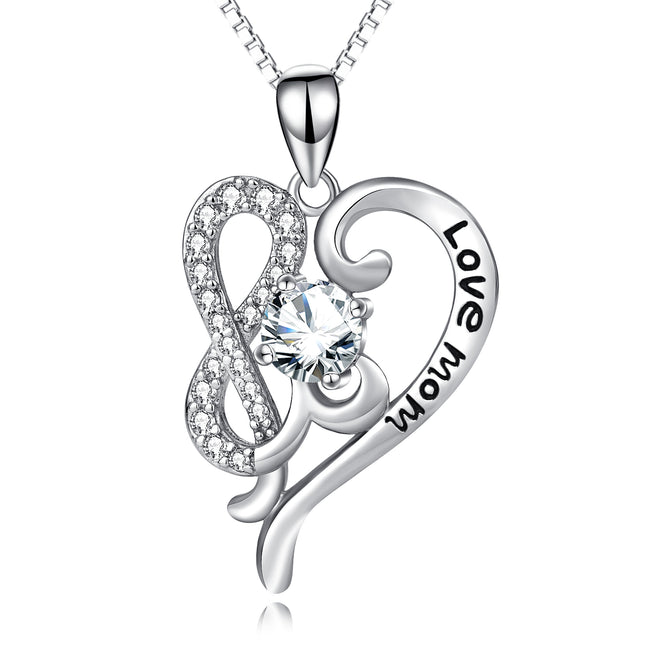 Love Mom-Infinity Love Heart Crystal Fine Jewelry For Mom Mother's Day