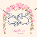 925 Sterling Silver Infinity Fine Jewels Charm Pendant with Chain for Women