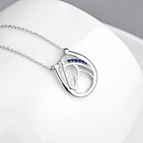925 Sterling Silver Bow Lovely Jewelry Animal Style Necklace