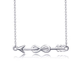 925 Sterling Silver Simple Infinity Arrow Necklace