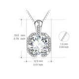 925 Sterling Silver Fashion Elegant Charm Crystal Necklace