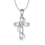 925 Sterling Silver Celtic Knot Cross Religious Fine Jewels Necklace