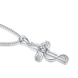925 Sterling Silver Celtic Knot Cross Religious Fine Jewels Necklace