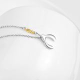 925 Sterling Silver Personalized Tree Branch Wish Necklace