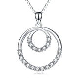 925 Sterling Silver Unique Design Round Fine Jewel Necklace