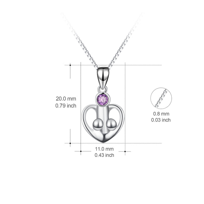 925 Sterling Silver Lovely Love Heart Pendant Necklace