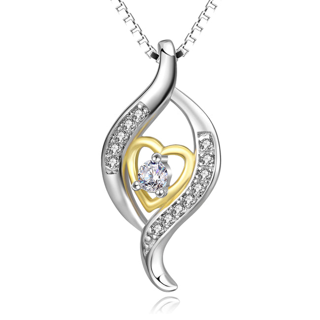 925 Sterling Silver Attract Love Heart Fine Jewels Pendant Necklace