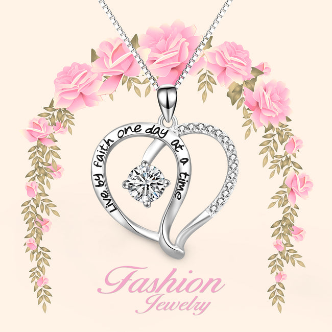 Be Yourself-Love Heart Fashion Jewelry Sterling Silver Necklace