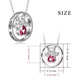 I Love You Forever-925 Sterling Silver Dog Paw Engraved Text Zircon Pendant Necklace