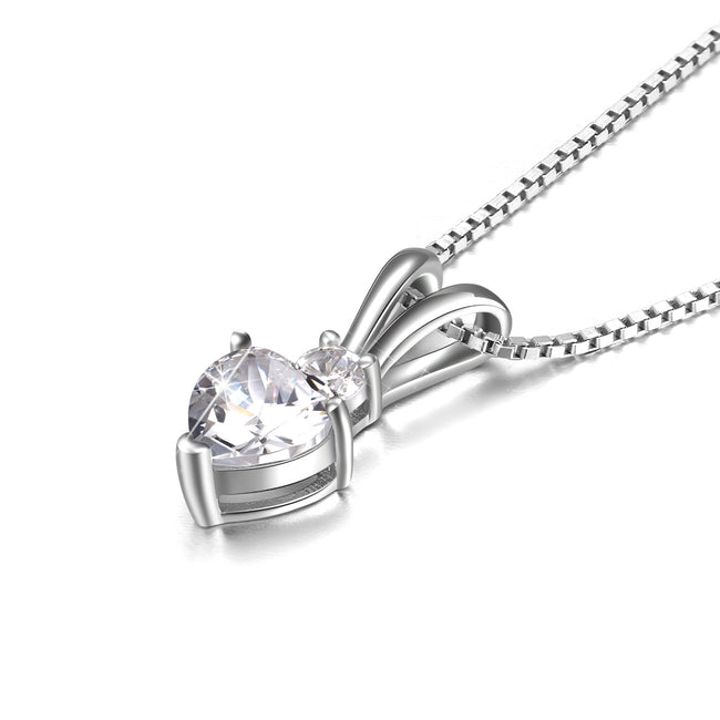 925 Sterling Silver Attract Pendant with Chain Jewels Necklace for Women