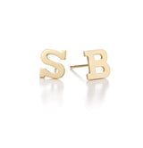 Sterling Silver Personalized Mix/Match Initial Alphabet Earrings